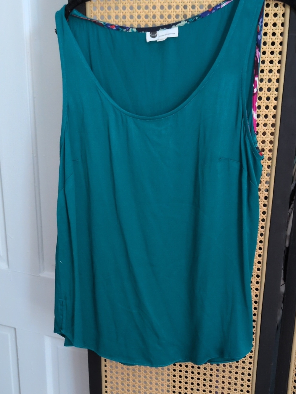 Anthropologie Teal Scoop Neck Tank
